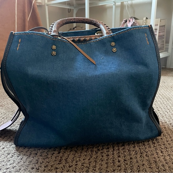 Coach Rogue 30 - Exotic Denim with Patchwork - Picture 5 of 14